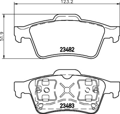 8DB355029601 HELLA Комплект тормозных колодок, дисковый тормоз