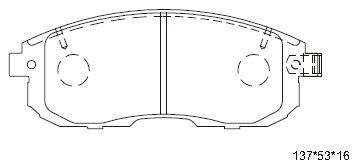 KD3773 ASIMCO Комплект тормозных колодок, дисковый тормоз