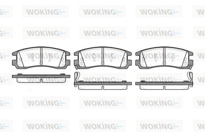 P466322 WOKING Комплект тормозных колодок, дисковый тормоз