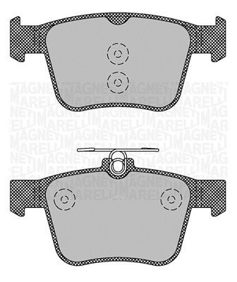 363916060713 MAGNETI MARELLI Комплект тормозных колодок, дисковый тормоз