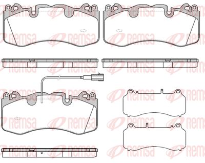172301 REMSA Комплект тормозных колодок, дисковый тормоз
