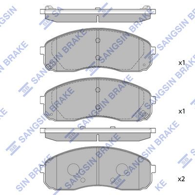 SP1177 Hi-Q Комплект тормозных колодок, дисковый тормоз