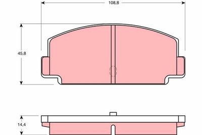 GDB186 TRW Комплект тормозных колодок, дисковый тормоз