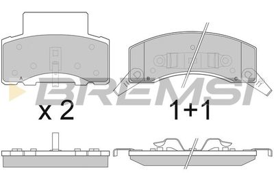 BP2886 BREMSI Комплект тормозных колодок, дисковый тормоз