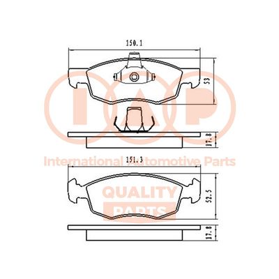 70429021 IAP QUALITY PARTS Комплект тормозных колодок, дисковый тормоз