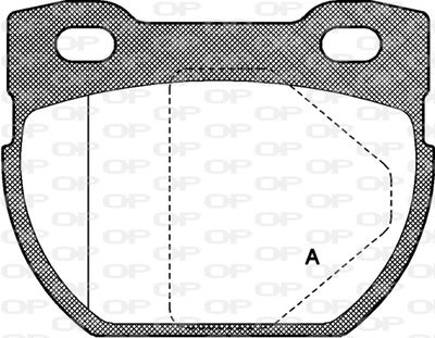 BPA058400 OPEN PARTS Комплект тормозных колодок, дисковый тормоз