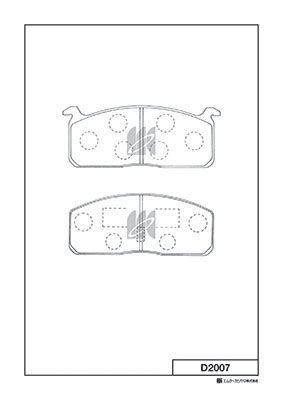 D2007 MK Kashiyama Комплект тормозных колодок, дисковый тормоз