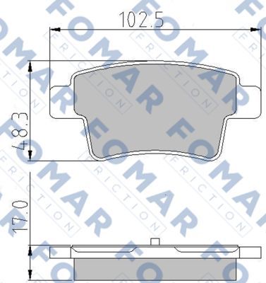 FO929881 FOMAR Friction Комплект тормозных колодок, дисковый тормоз