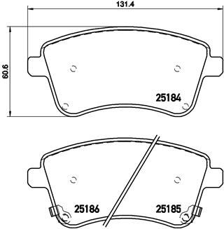 P30064 BREMBO Комплект тормозных колодок, дисковый тормоз