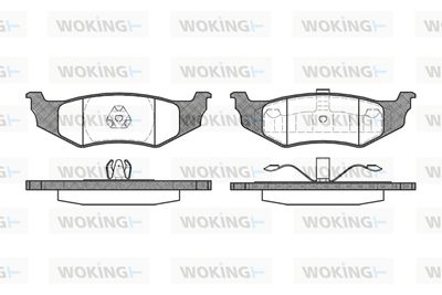P582340 WOKING Комплект тормозных колодок, дисковый тормоз