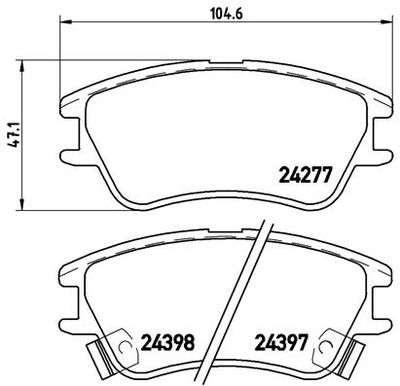 P30027 BREMBO Комплект тормозных колодок, дисковый тормоз