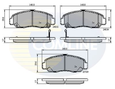 CBP3949 COMLINE Комплект тормозных колодок, дисковый тормоз