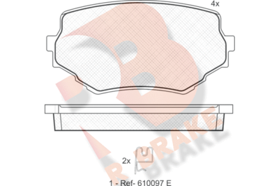 RB1319 R BRAKE Комплект тормозных колодок, дисковый тормоз