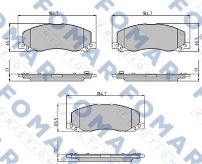 FO936281 FOMAR Friction Комплект тормозных колодок, дисковый тормоз