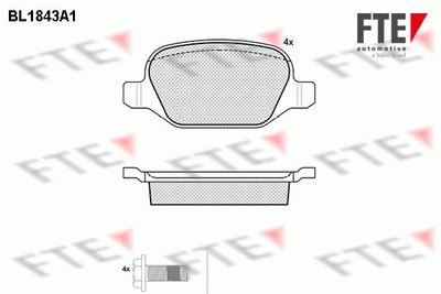 BL1843A1 FTE Комплект тормозных колодок, дисковый тормоз