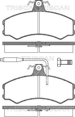 811010792 TRISCAN Комплект тормозных колодок, дисковый тормоз