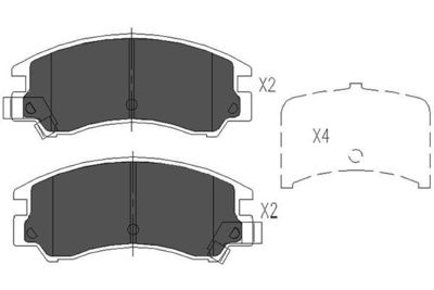 KBP8008 KAVO PARTS Комплект тормозных колодок, дисковый тормоз