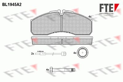 BL1945A2 FTE Комплект тормозных колодок, дисковый тормоз