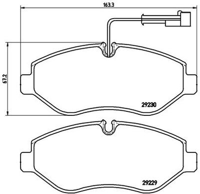 P56066 BREMBO Комплект тормозных колодок, дисковый тормоз