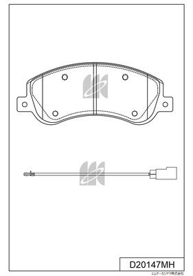 D20147MH MK Kashiyama Комплект тормозных колодок, дисковый тормоз