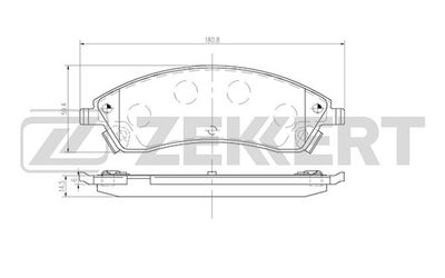 BS2984 ZEKKERT Комплект тормозных колодок, дисковый тормоз