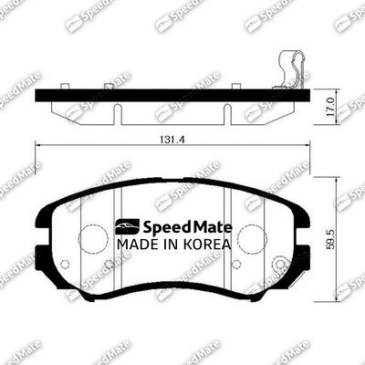 SMBPH038 SpeedMate Комплект тормозных колодок, дисковый тормоз