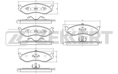 BS1271 ZEKKERT Комплект тормозных колодок, дисковый тормоз