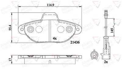 ADB22200 COMLINE Комплект тормозных колодок, дисковый тормоз