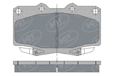 SP229PR SCT - MANNOL Комплект тормозных колодок, дисковый тормоз