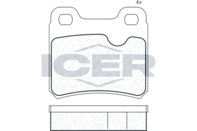 180807 ICER Комплект тормозных колодок, дисковый тормоз