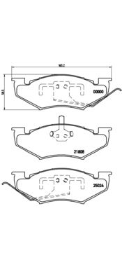 P11005 BREMBO Комплект тормозных колодок, дисковый тормоз