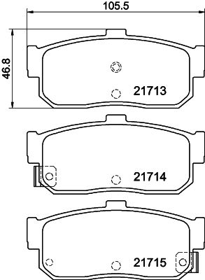 8DB355027251 HELLA PAGID Комплект тормозных колодок, дисковый тормоз