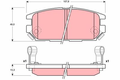 GDB3199 TRW Комплект тормозных колодок, дисковый тормоз