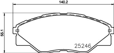 NP1061SC NISSHINBO Комплект тормозных колодок, дисковый тормоз