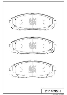 D11469MH MK Kashiyama Комплект тормозных колодок, дисковый тормоз