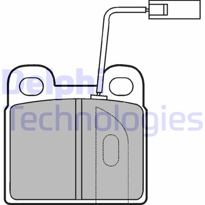 LP1384 DELPHI Комплект тормозных колодок, дисковый тормоз