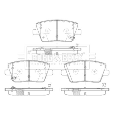 BBP2826 BORG & BECK Комплект тормозных колодок, дисковый тормоз