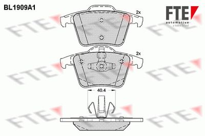 BL1909A1 FTE Комплект тормозных колодок, дисковый тормоз