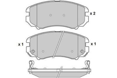 121146 E.T.F. Комплект тормозных колодок, дисковый тормоз