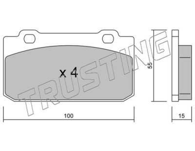 0420 TRUSTING Комплект тормозных колодок, дисковый тормоз