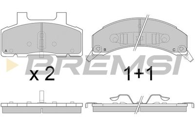 BP2785 BREMSI Комплект тормозных колодок, дисковый тормоз