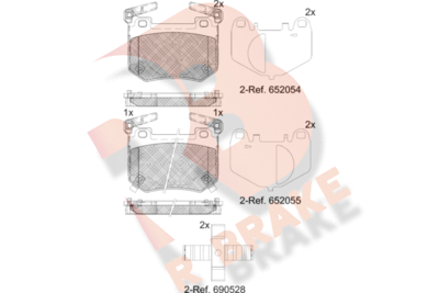 RB2396 R BRAKE Комплект тормозных колодок, дисковый тормоз