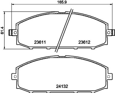 8DB355027771 HELLA Комплект тормозных колодок, дисковый тормоз