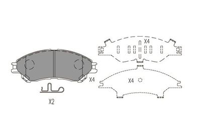 KBP8533 KAVO PARTS Комплект тормозных колодок, дисковый тормоз