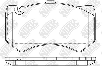 PN0745 NiBK Комплект тормозных колодок, дисковый тормоз