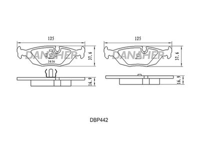 DBP442 DANAHER Комплект тормозных колодок, дисковый тормоз