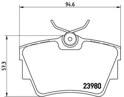 P59041 BREMBO Комплект тормозных колодок, дисковый тормоз