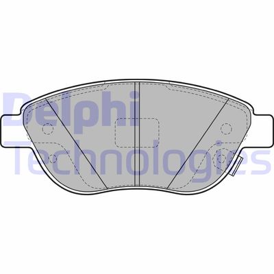 LP2476 DELPHI Комплект тормозных колодок, дисковый тормоз