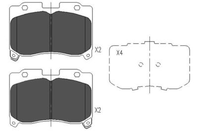 KBP9045 KAVO PARTS Комплект тормозных колодок, дисковый тормоз