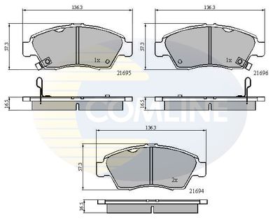 CBP3555 COMLINE Комплект тормозных колодок, дисковый тормоз